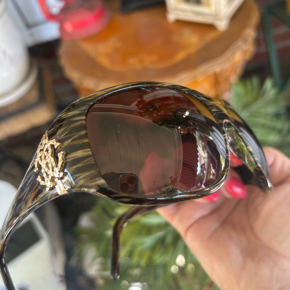 Brown Rhinestone Sunglasses